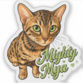 Mächtige Mya Aufkleber (Vorderseite)