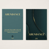 Mächtige Necklace Emerald Juwelier Display Card (Vorne & Hinten)