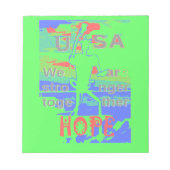 Mächtige ÖKO USA Hillary Hope We are Stronger Town Notizblock (Vorderseite)