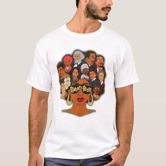 Mächtige Roots Black History Monat I Liebe Meine W T-Shirt (Vorderseite)