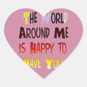 Mächtige Willkommensbotschaft: Ein motivierendes Z Herz-Aufkleber