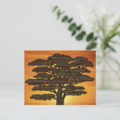 Mächtige Wörterfamilie Postkarte (Stehend Vorderseite)