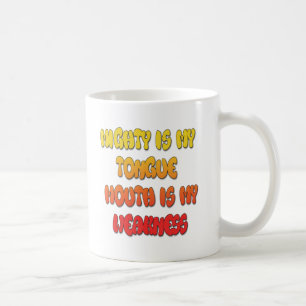 Mächtige Zunge Schwacher Mund Bild Kaffeetasse