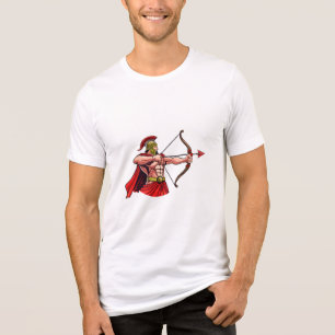 Mächtiger antiker Krieger hält Bogen und Pfeil ber Tri-Blend Shirt