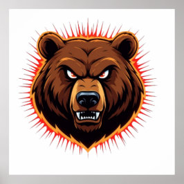 Mächtiger Bär – Rauhe Naturstärke Poster