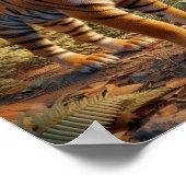 Mächtiger Bengalischer Tiger im Wilden Dschungel Poster (Ecke)