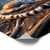 Mächtiger Bengalischer Tiger im Wilden Dschungel Poster (Ecke)