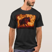 Mächtiger Feuerstier T-Shirt (Vorderseite)