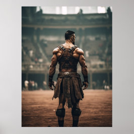 Mächtiger Gladiator in der alten Arena - Inspirin Poster