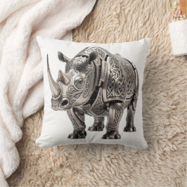 Mächtiger keltischer Silber-Rhino mit aufwendiger  Kissen