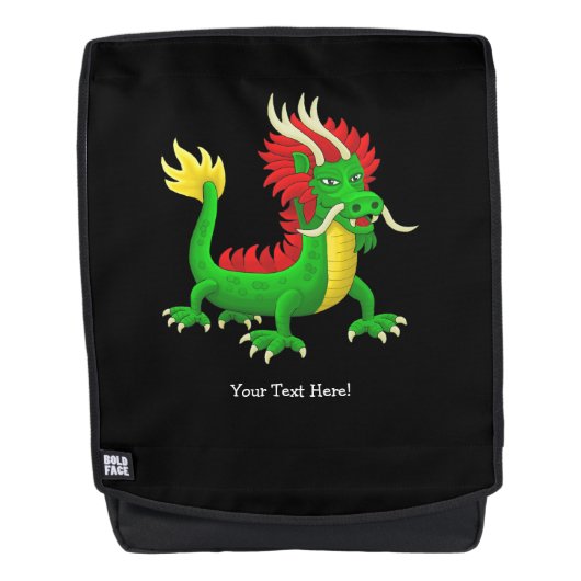 Mächtiger lebendiger chinesischer Drache Rucksack (Vorderseite)