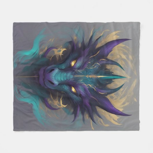 Mächtiger Mythischer Drachenleiter Fleecedecke (Vorderseite (Horizontal))