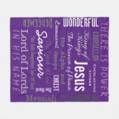 Mächtiger Name Jesu Christlich Fleecedecke (Vorderseite (Horizontal))