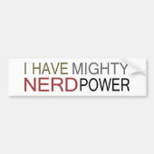 MÄCHTIGER NERD-POWER AUTOAUFKLEBER (Vorne)