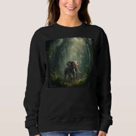 Mächtiger Roboterelefant im afrikanischen Dschunge Sweatshirt