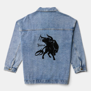 Mächtiger Stier Taurus Sternzeichen Jeansjacke