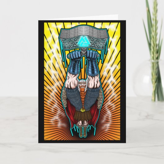 Mächtiger Thor - farbenreiche Gruß-Karte Karte (Vorderseite)