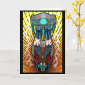 Mächtiger Thor - farbenreiche Gruß-Karte Karte (Gelbe Blume)