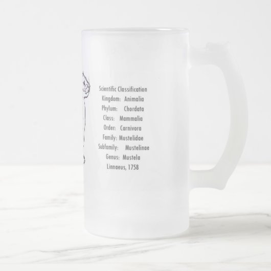 Mächtiger Weasel Mattglas Bierglas (Rechts)