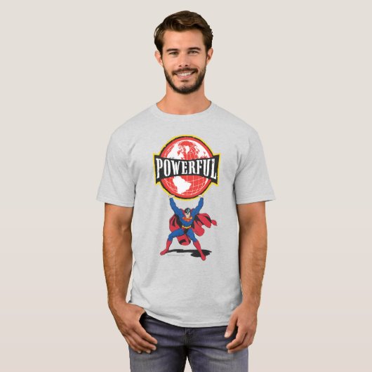 Mächtiger Weltsuperman T-Shirt (Vorne ganz)