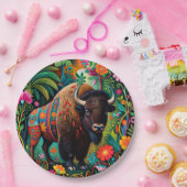 Mächtiges Büffel Bison Tier Pappteller (Party)