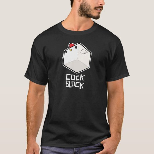 Mächtiges Cockblock mit Titel T - Shirt (Vorderseite)