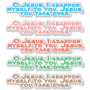 Mächtiges Gebet der Abandonment Jesus Vinyl Contou Aufkleber