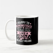 Mächtiges Karate-Mädchen Statement Design Kaffeetasse (Links)
