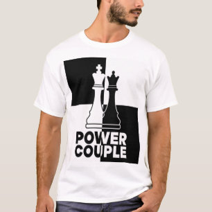 Mächtiges Königspaar Schachkönig und Königin T-Shirt