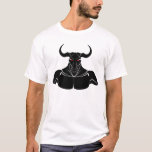 Mächtiges Minotaur - Schwarzes T-Shirt<br><div class="desc">Passen Sie von seinem boshaften Mordlabyrinth auf!</div>
