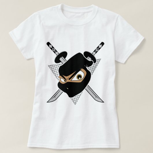 Mächtiges Ninja Grau T-Shirt (Design vorne)
