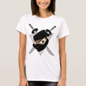 Mächtiges Ninja Grau T-Shirt (Vorderseite)