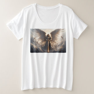 Mächtiges St. Michael the Archangel Plus Size T-Sh Große Größe T-Shirt