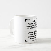 Machtkampf Geographen Kaffeetasse (Vorderseite Links)