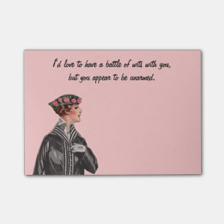 Machtkampf Post-it Klebezettel