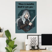 Machtloser Buchzitatposter Poster (Heimbüro)