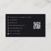 Machtvolle Afro Black Woman Boss Leadership Art Visitenkarte (Rückseite)