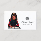 Machtvolle Afro Black Woman Boss Leadership Art Visitenkarte (Vorderseite)