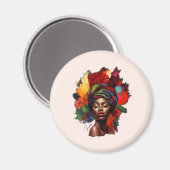 Machtvolle afroamerikanische Frau Magnet (Vorderseite/Rückseite)
