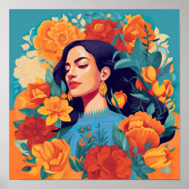 Machtvolle mexikanisch-amerikanische Frauen-Print Poster