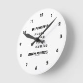 Machtvolle (Power-Gleichungen) Studienphysik Runde Wanduhr (Winkel)