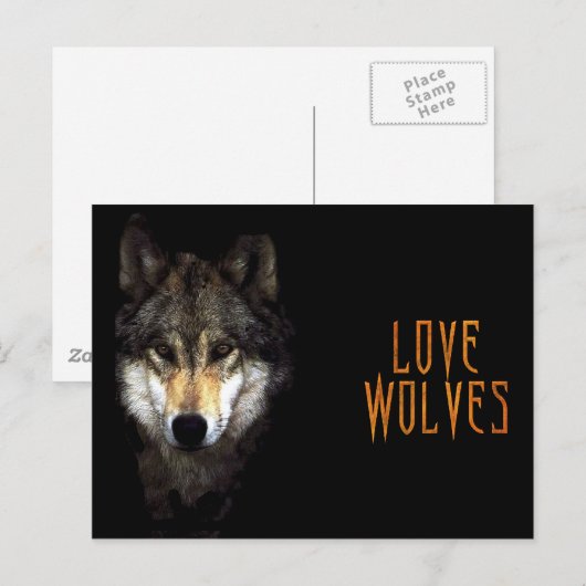Machtwolf Postkarte (Vorne/Hinten)