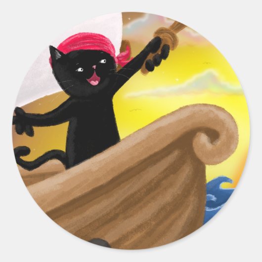 Machu am Meeresaufkleber Runder Aufkleber (Vorderseite)