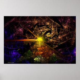 Machu Picchu 3D Fraktal Art Poster
