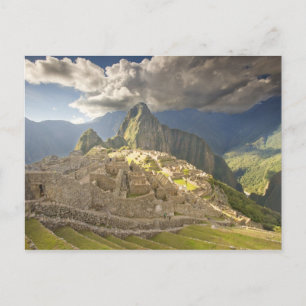 Machu Picchu, alte Ruinen, UNESCO Welt 2 Postkarte