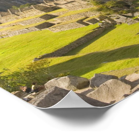Machu Picchu, alte Ruinen, UNESCO Welt 4 Poster (Ecke)