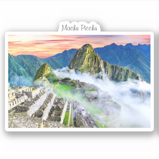 Machu Picchu Aufkleber (Vorderseite)
