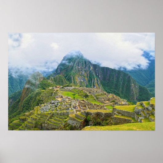 Machu-Picchu-Aussicht, Peru Poster (Vorne)