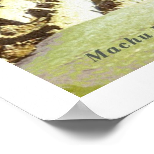 Machu Picchu bei Morgendämmerung Poster (Ecke)