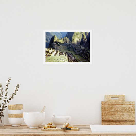 Machu Picchu bei Morgendämmerung Poster (Küche)